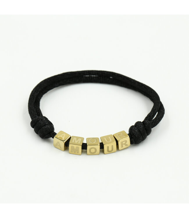 Satin Amour Bracelet / Black