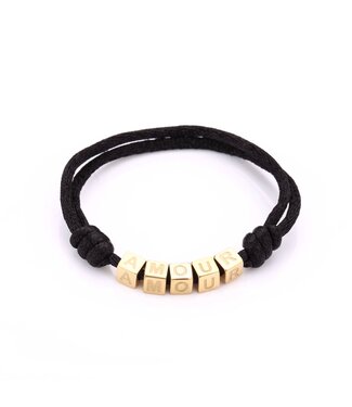 Satin Amour Bracelet / Black