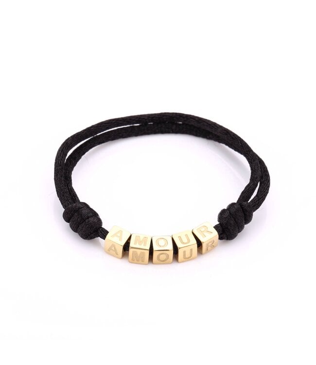 Satin Amour Bracelet / Black