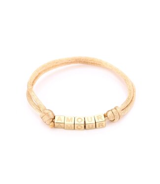 Satin Amour Bracelet / Beige