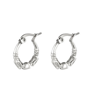 Silver Bali Hoops