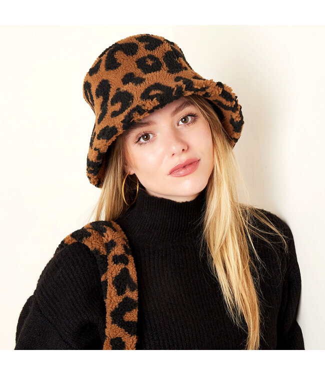 Teddy Leopard Bucket Hat