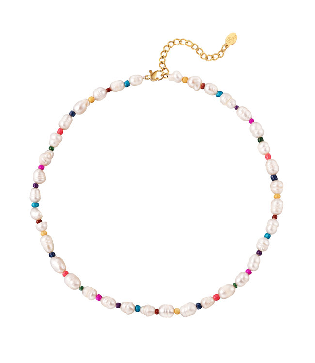 Pearl & Colorful Beads Necklace
