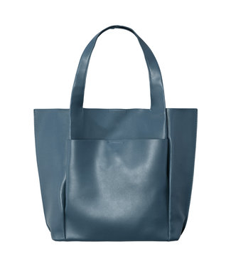 Leather Look Bag / Steel Blue