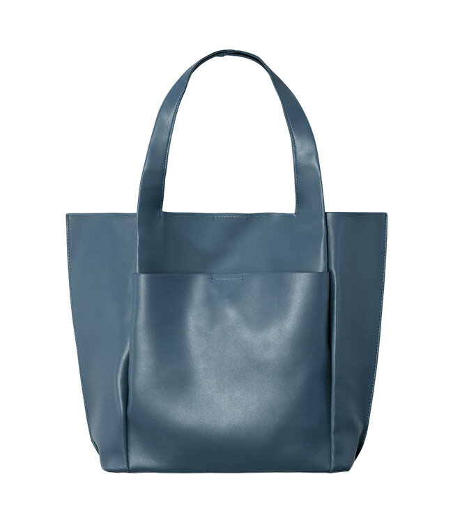Leather Look Bag / Steel Blue