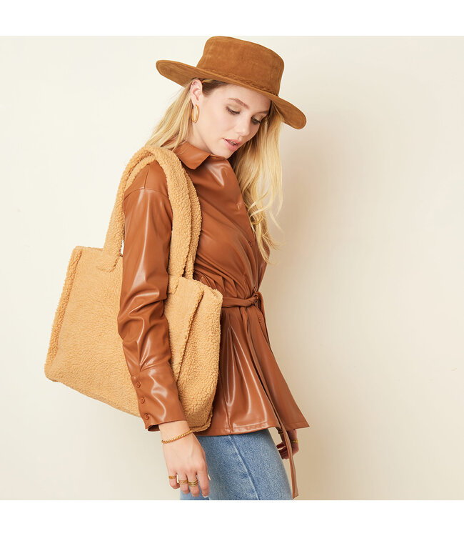 Teddy Shopper Bag / Camel