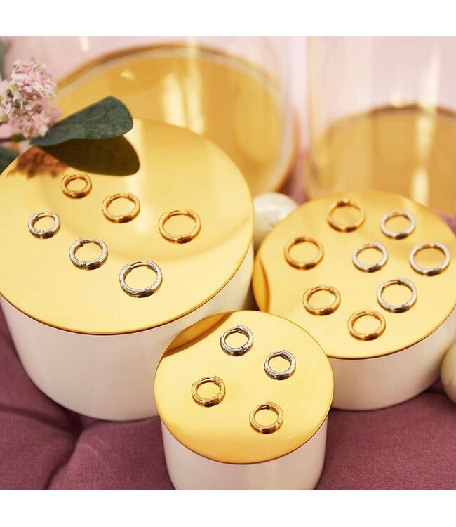 Silver Hoops Earrings / Large