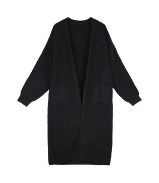 Knitted Long Cardigan / Black