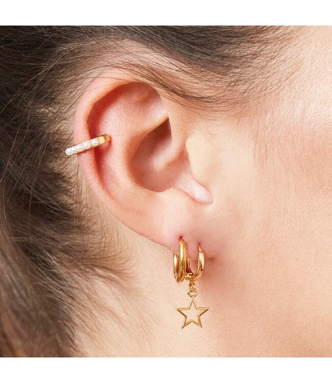 Gold Hoops Earrings / Large