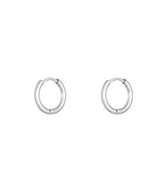 Silver Hoops Earrings / Large