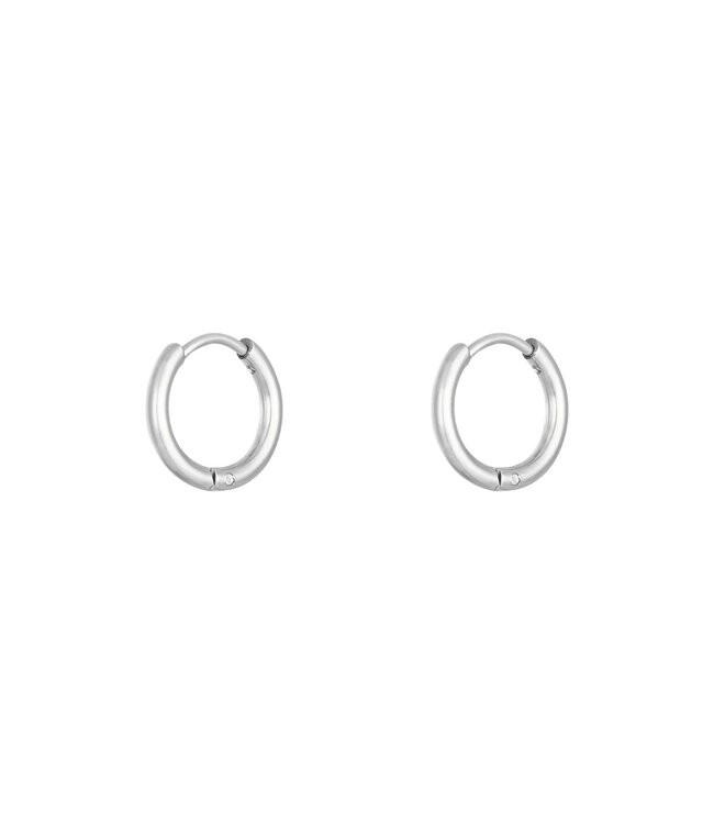 Silver Hoops Earrings / Large