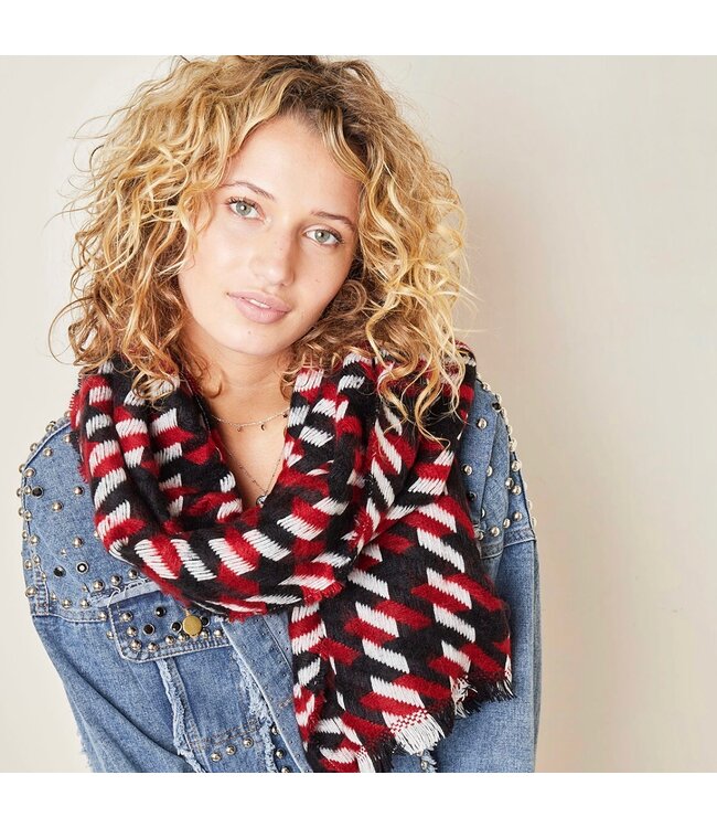 Pied de Poule Scarf / Black