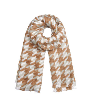 Pied de Poule Scarf / Beige