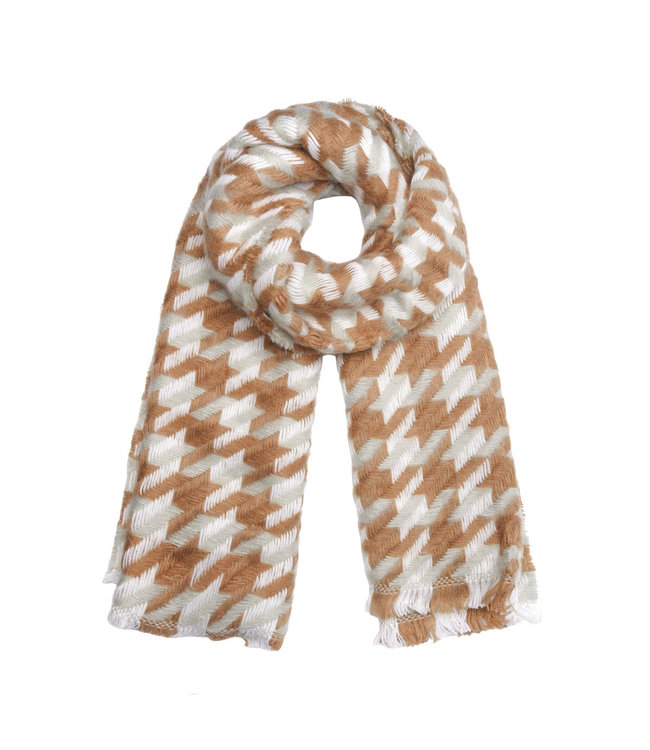 Pied de Poule Scarf / Beige