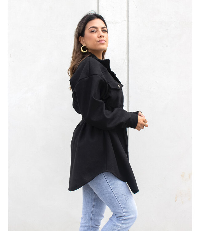 Belted Jacket / Black