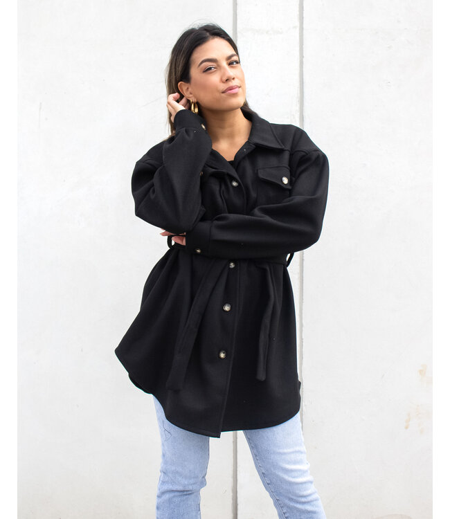 Belted Jacket / Black