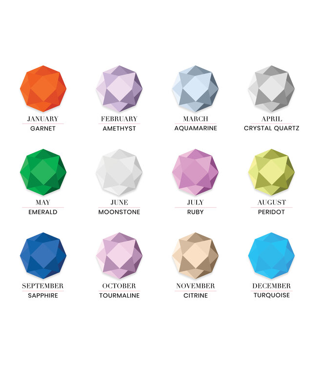 Silver Birthstone Necklace