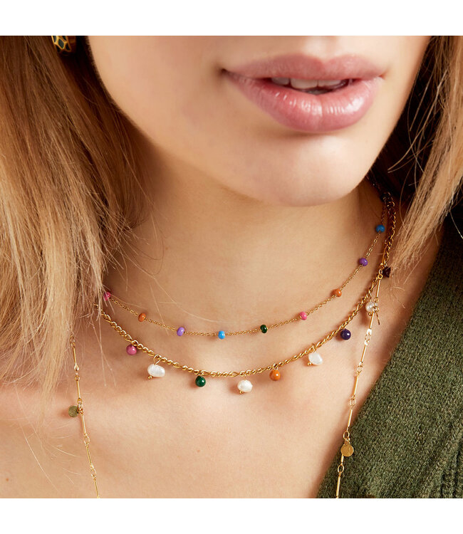 Colored Charms Necklace