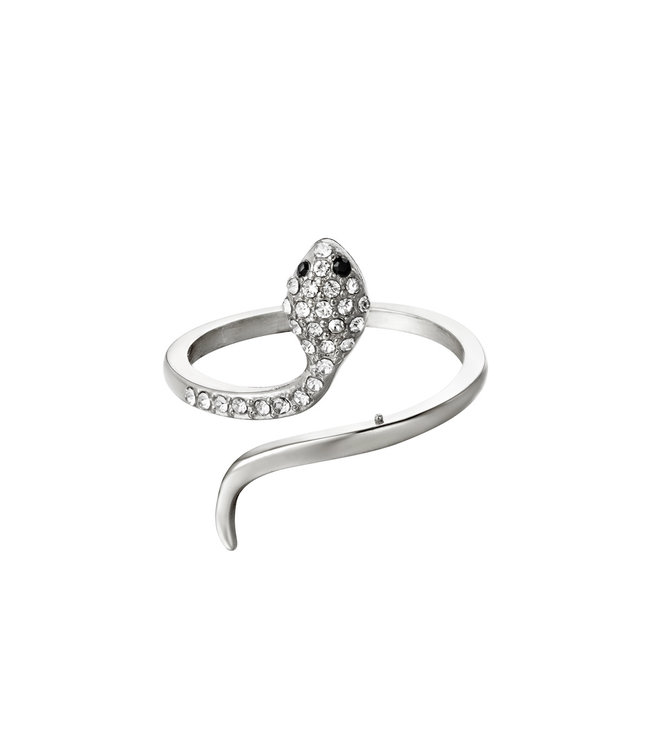 Silver Shiny Snake Ring