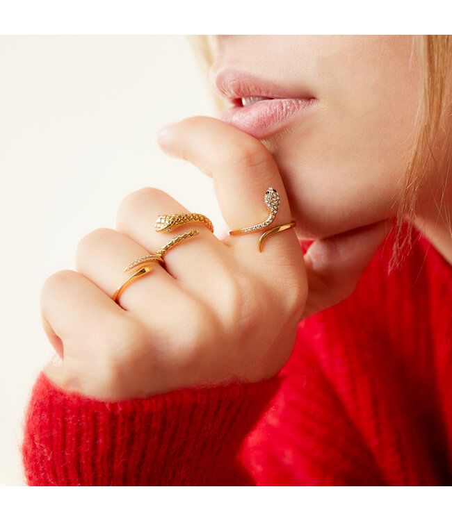 Gold Shiny Snake Ring