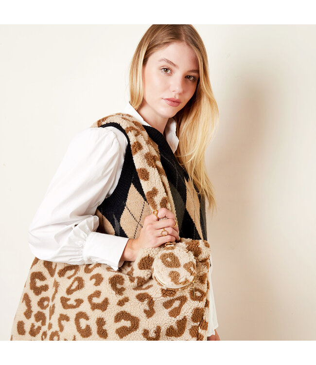 Teddy Leopard Round Wallet