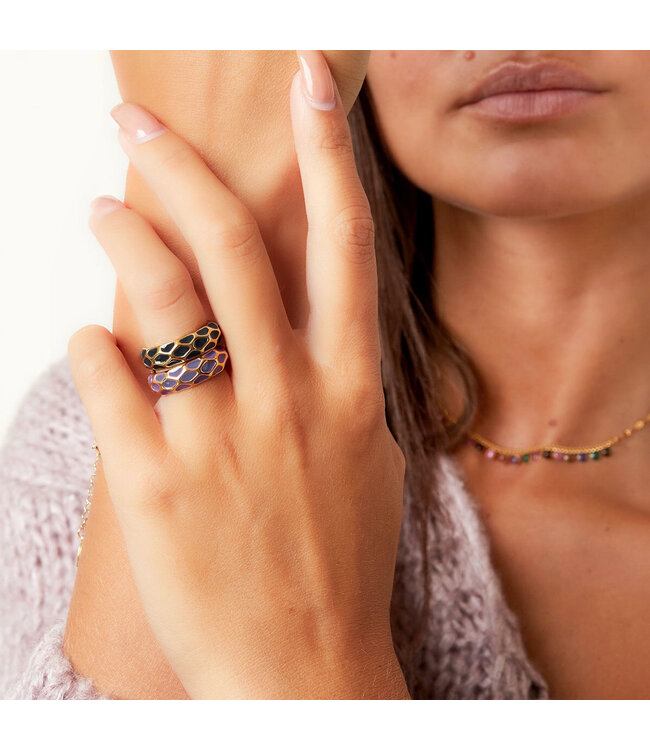 Gold Girafe Pattern Ring