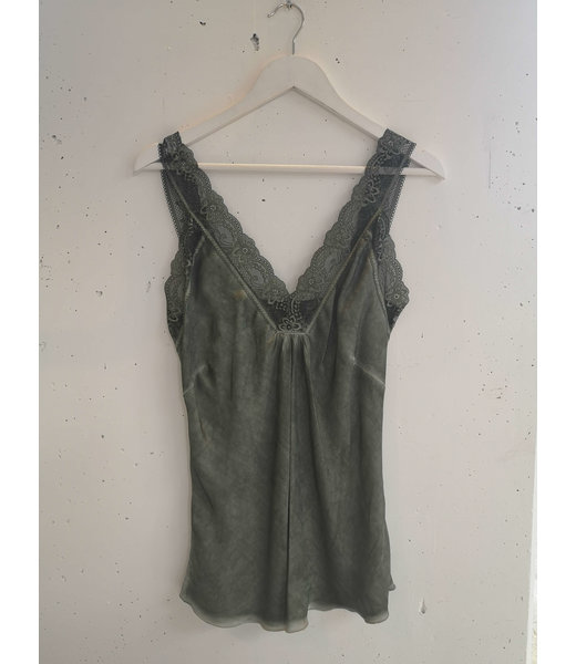 selectedbystijldepartment Singlet big lace, Army green