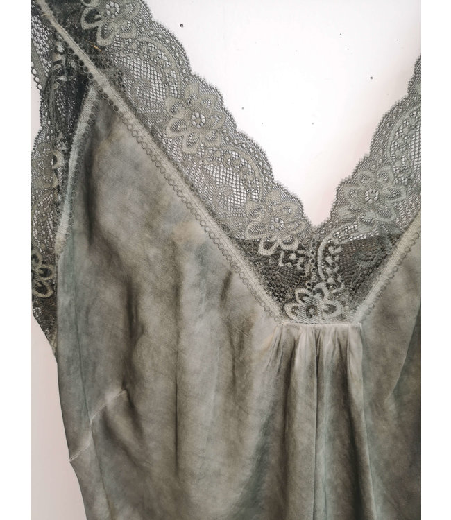 selectedbystijldepartment Singlet big lace, Army green
