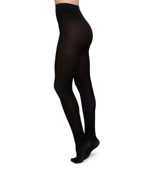 Tights ALMA rib, Black