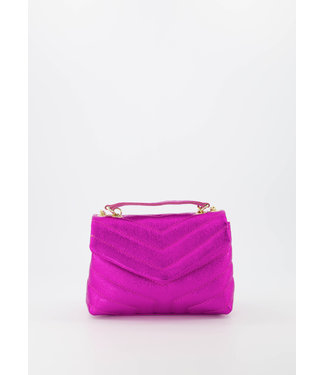 Bag crossbody suede chain, Pink