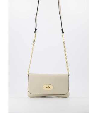 selectedbystijldepartment Bag clutch gold lock, Beige