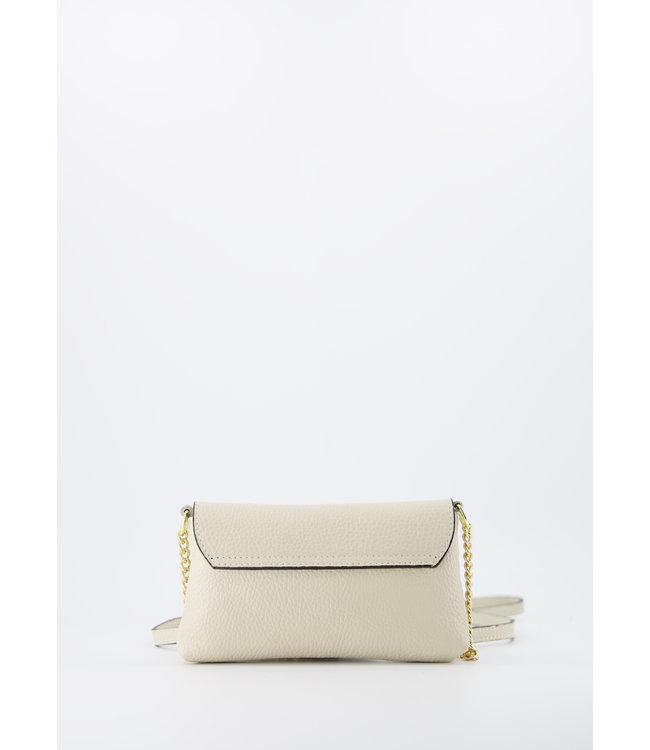 selectedbystijldepartment Bag clutch gold lock, Beige
