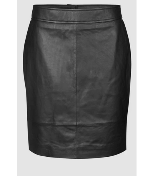 Second female Skirt mini Francie leather, Black