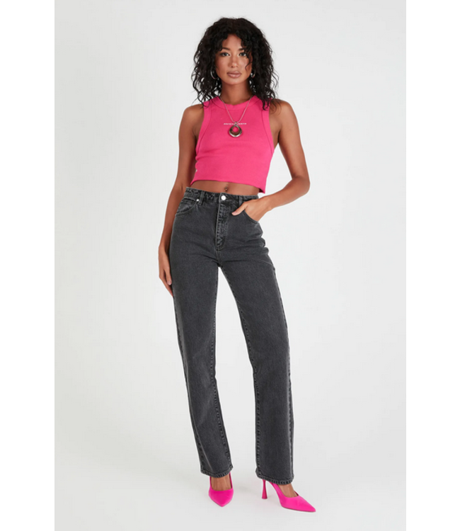 Jeans high straight JANET Vintage black