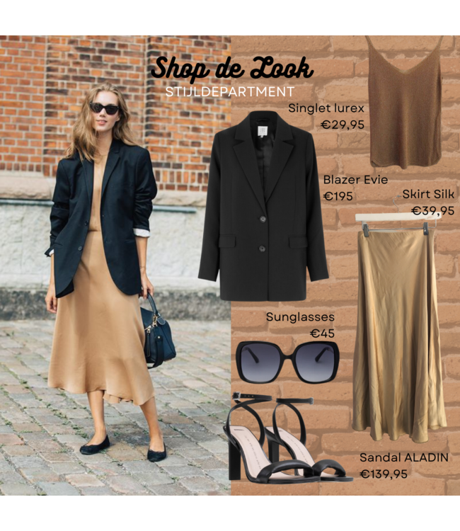 selectedbystijldepartment Skirt silk, Gold