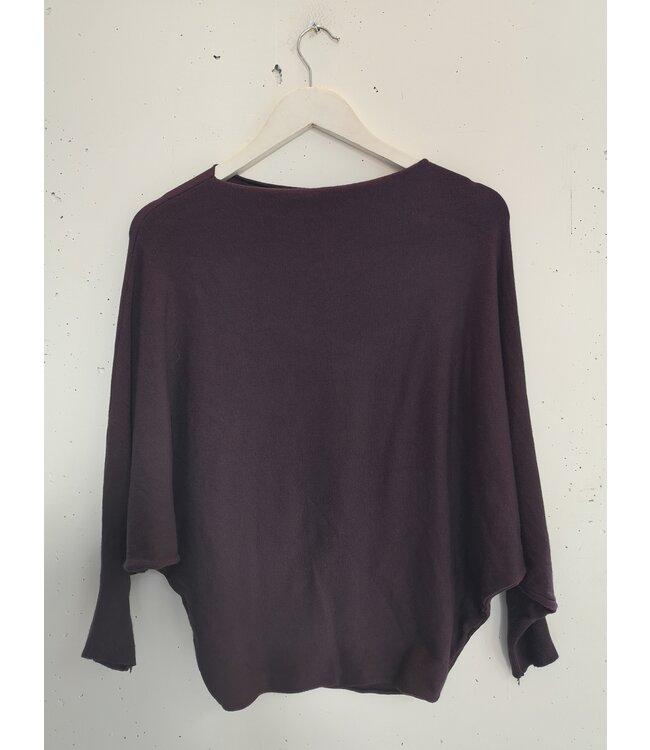 selectedbystijldepartment Longsleeve butterfly, Aubergine