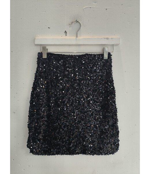 selectedbystijldepartment Skirt short paillet, Black
