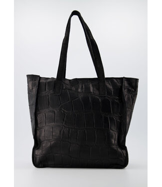 selectedbystijldepartment Bag square croco, Black