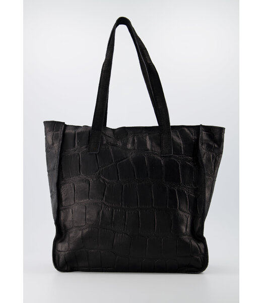 selectedbystijldepartment Bag square croco, Black