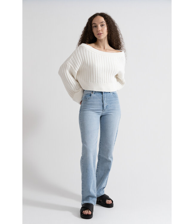 Abrand Jeans high straight Gina, Light blue