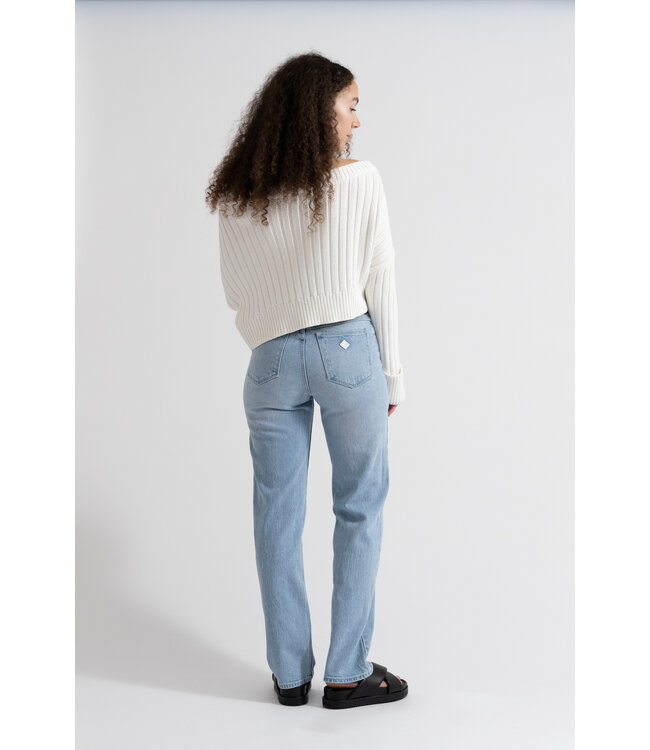 Abrand Jeans high straight Gina, Light blue