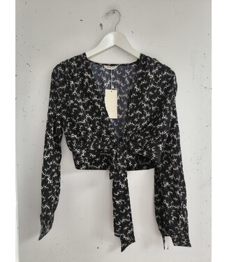 selectedbystijldepartment Top wrap print, Black white SET