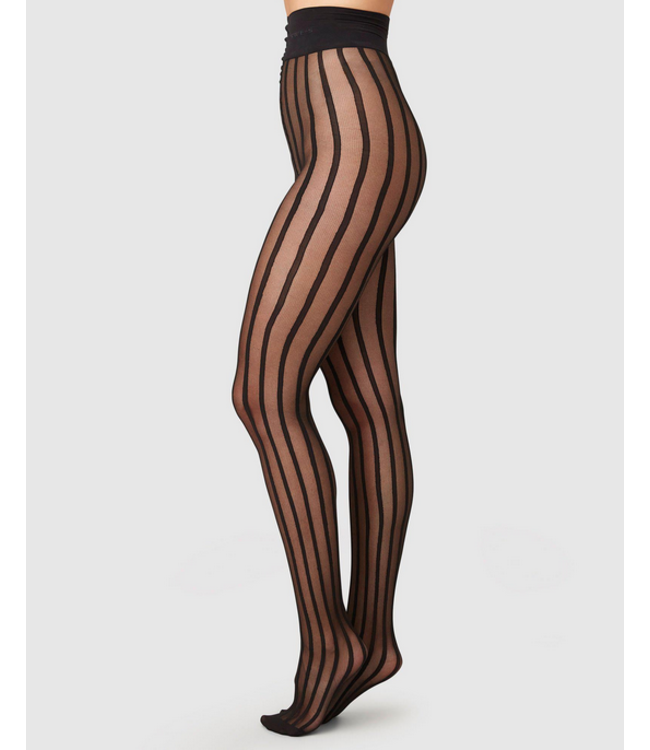 Tights Siri stripe, Black