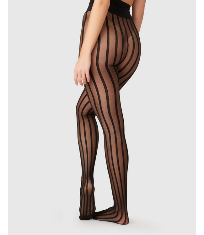 Tights Siri stripe, Black