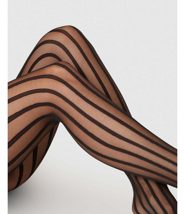 Tights Siri stripe, Black