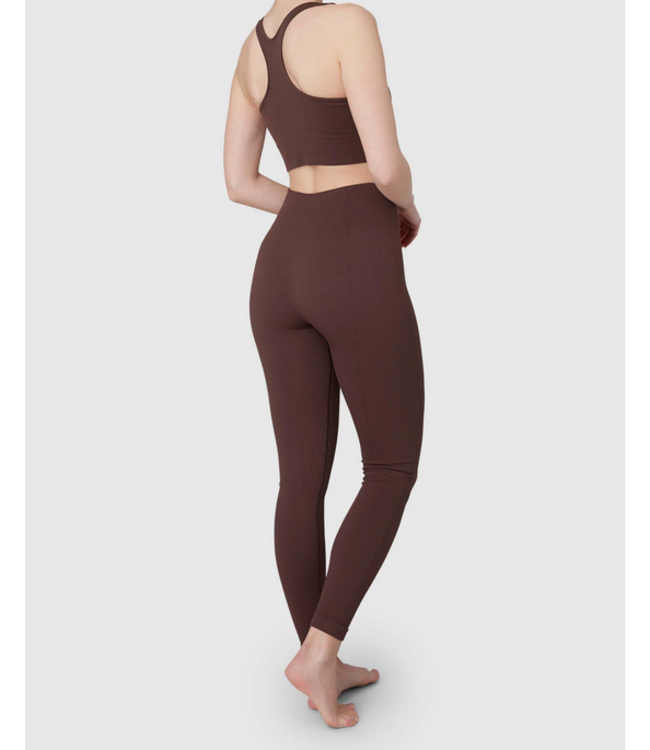 Legging TYRA rib, Brown