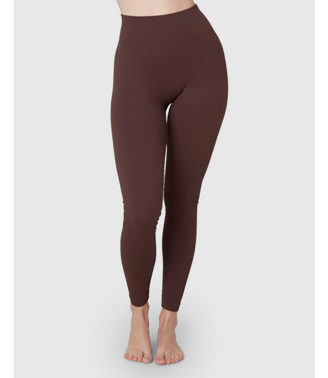 Legging TYRA rib, Brown