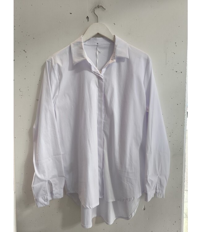 selectedbystijldepartment Blouse cotton basic, White