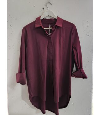 selectedbystijldepartment Blouse cotton basic, Bordeaux