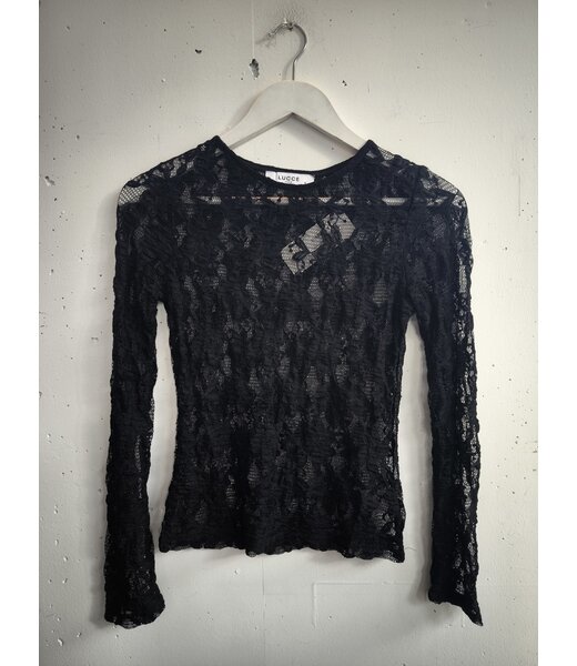 selectedbystijldepartment Longsleeve lace  stretch, Black